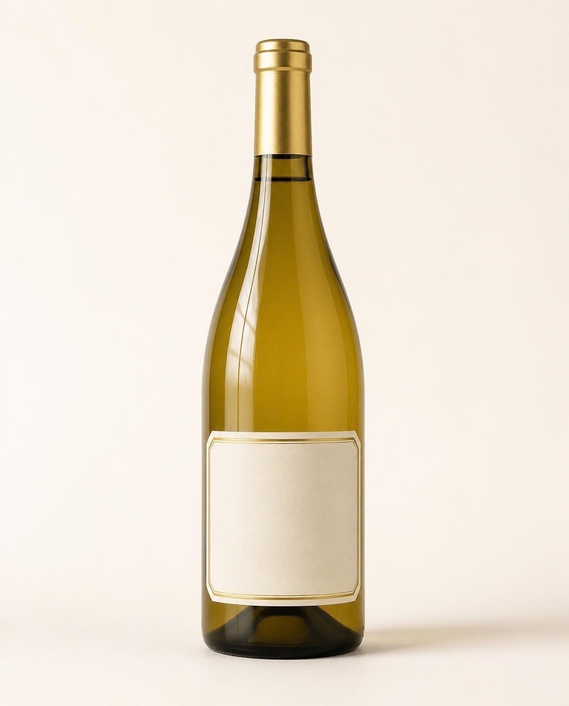 White wine, Burgundy bottle. Image for illustration only.