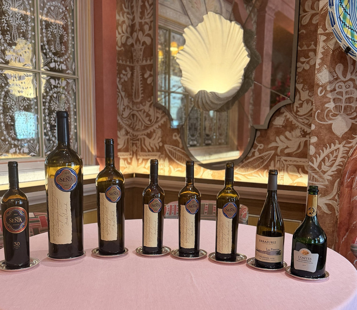 The wines poured at the Seña lunch at Oswald's, September 2026